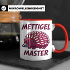 Mettigel Master Tasse für Mettliebhaber & Fleischer, lustige – Rot [farbe:rot]