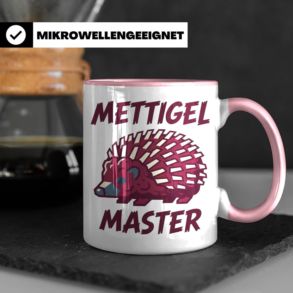 Mettigel Master Tasse für Mettliebhaber & Fleischer, lustige – Rosa [farbe:rosa]