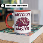 Mettigel Master Tasse für Mettliebhaber & Fleischer, lustige – Rot [farbe:rot]