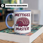 Mettigel Master Tasse für Mettliebhaber & Fleischer, lustige – Blau [farbe:blau]