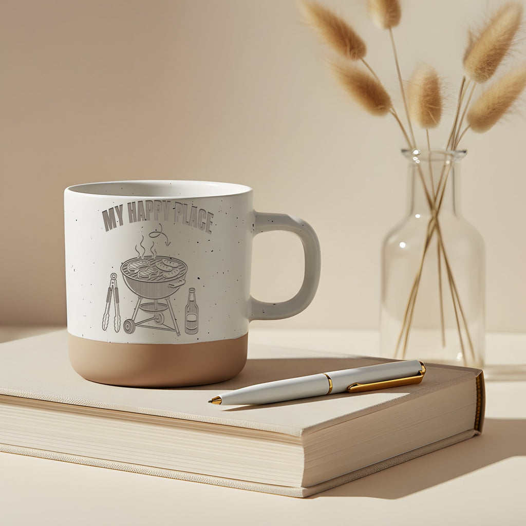 Grill Tasse My Happy Place - Lustiges Geschenk für Männer Papa - BBQ F – Bild 5