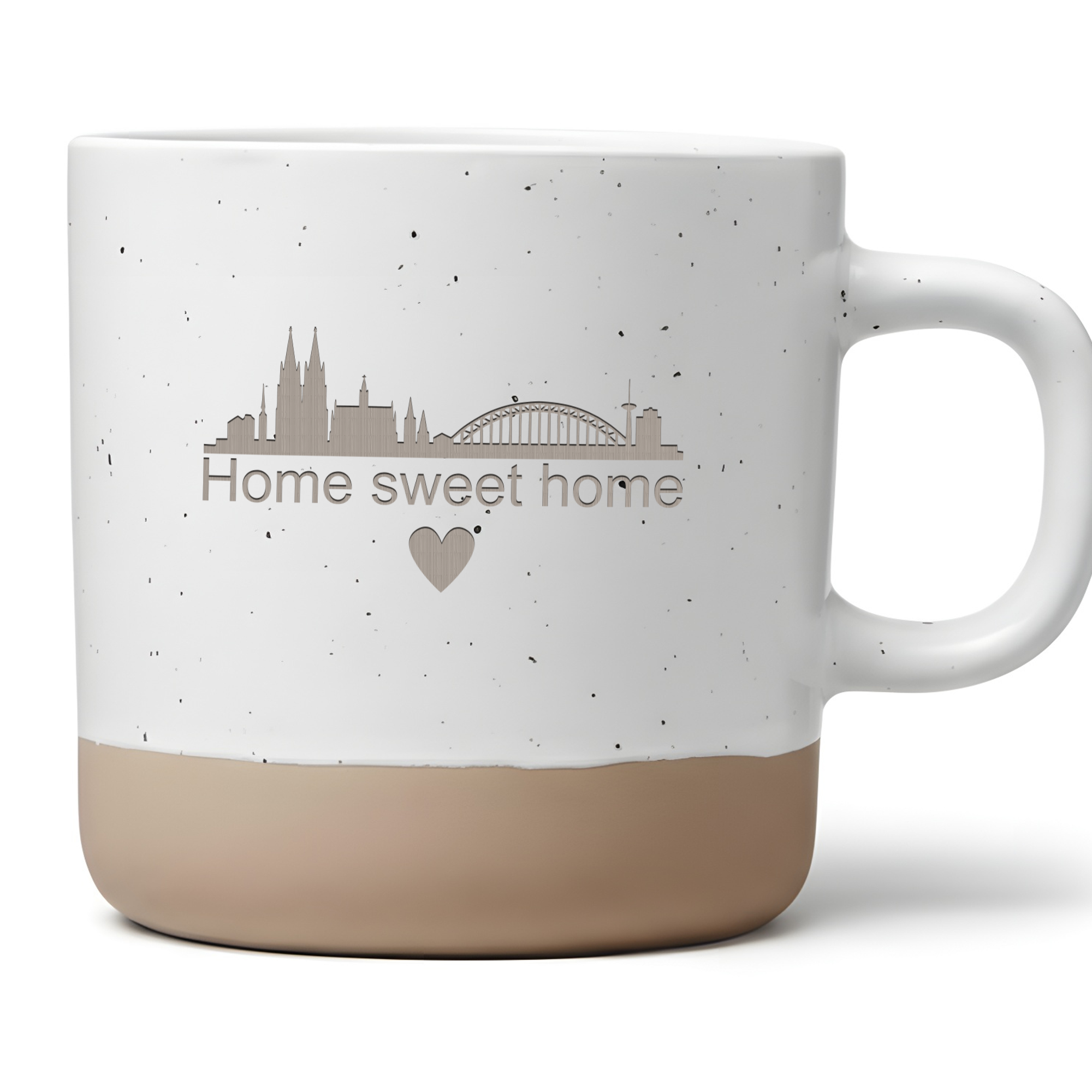 Berlin Tasse Home sweet home, Kaffeetasse Skyline Berlin, Heimat Geschenk Becher mit Herz, Einzugsgeschenk Berlin, Hauptstadt Tasse