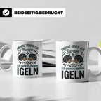Igel Tasse mit Spruch Therapie, Geschenk für Igelhalter & Ig – Weiß [farbe:weiß]
