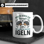 Igel Tasse mit Spruch Therapie, Geschenk für Igelhalter & Ig – Weiß [farbe:weiß]