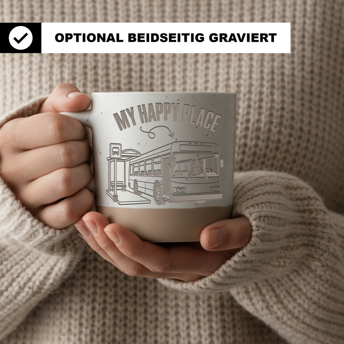 Busfahrer Tasse My Happy Place - Lustiges Geschenk für Mitarbeiter im  – Bild 2
