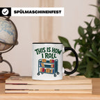 Bibliothekar Tasse mit Spruch This is how I roll, lustiges G – Schwarz [farbe:schwarz]