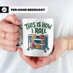 Bibliothekar Tasse mit Spruch This is how I roll, lustiges G – Weiß [farbe:weiß]