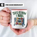 Bibliothekar Tasse mit Spruch This is how I roll, lustiges G – Rot [farbe:rot]