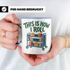 Bibliothekar Tasse mit Spruch This is how I roll, lustiges G – Blau [farbe:blau]