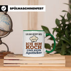 Koch Tasse mit Spruch Leg das Rezept weg, Geschenk für Köche – Grün [farbe:grün]