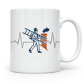 Schornsteinfeger Tasse mit Herzschlag EKG Motiv | Kaminkehre – Weiß [farbe:weiß]