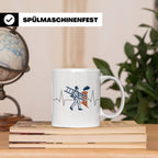 Schornsteinfeger Tasse mit Herzschlag EKG Motiv | Kaminkehre – Weiß [farbe:weiß]