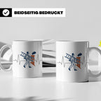 Schornsteinfeger Tasse mit Herzschlag EKG Motiv | Kaminkehre – Weiß [farbe:weiß]