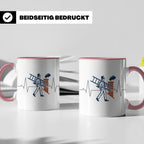 Schornsteinfeger Tasse mit Herzschlag EKG Motiv | Kaminkehre – Rosa [farbe:rosa]