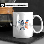 Schornsteinfeger Tasse mit Herzschlag EKG Motiv | Kaminkehre – Weiß [farbe:weiß]