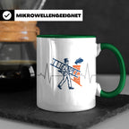 Schornsteinfeger Tasse mit Herzschlag EKG Motiv | Kaminkehre – Grün [farbe:grün]