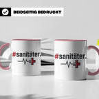Sanitäter Tasse mit Hashtag EKG Motiv | Kaffeebecher für Ret – Rosa [farbe:rosa]