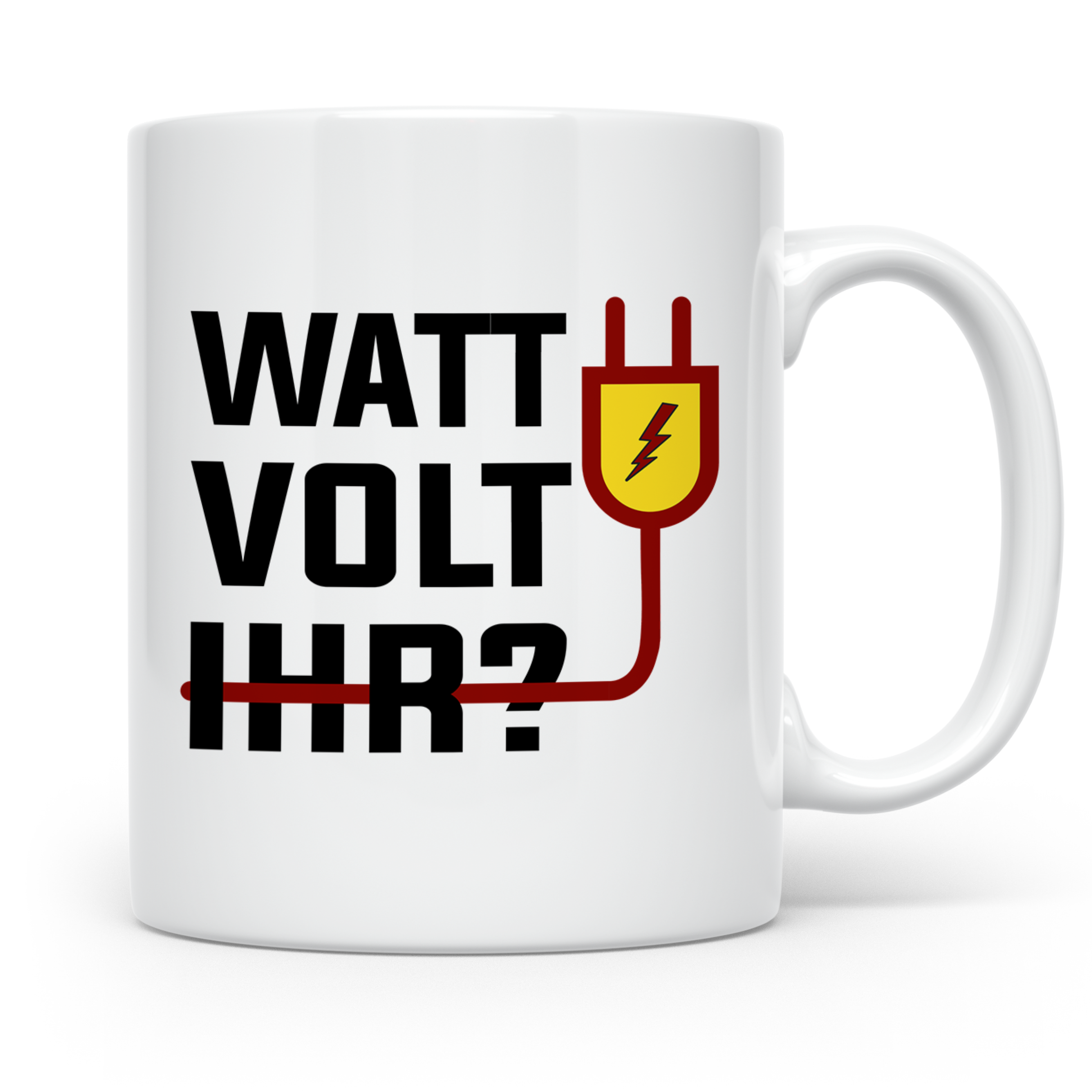 Elektriker Tasse - Stromschlag Gefahr - Techniker Geschenkid – Weiß [farbe:weiß]