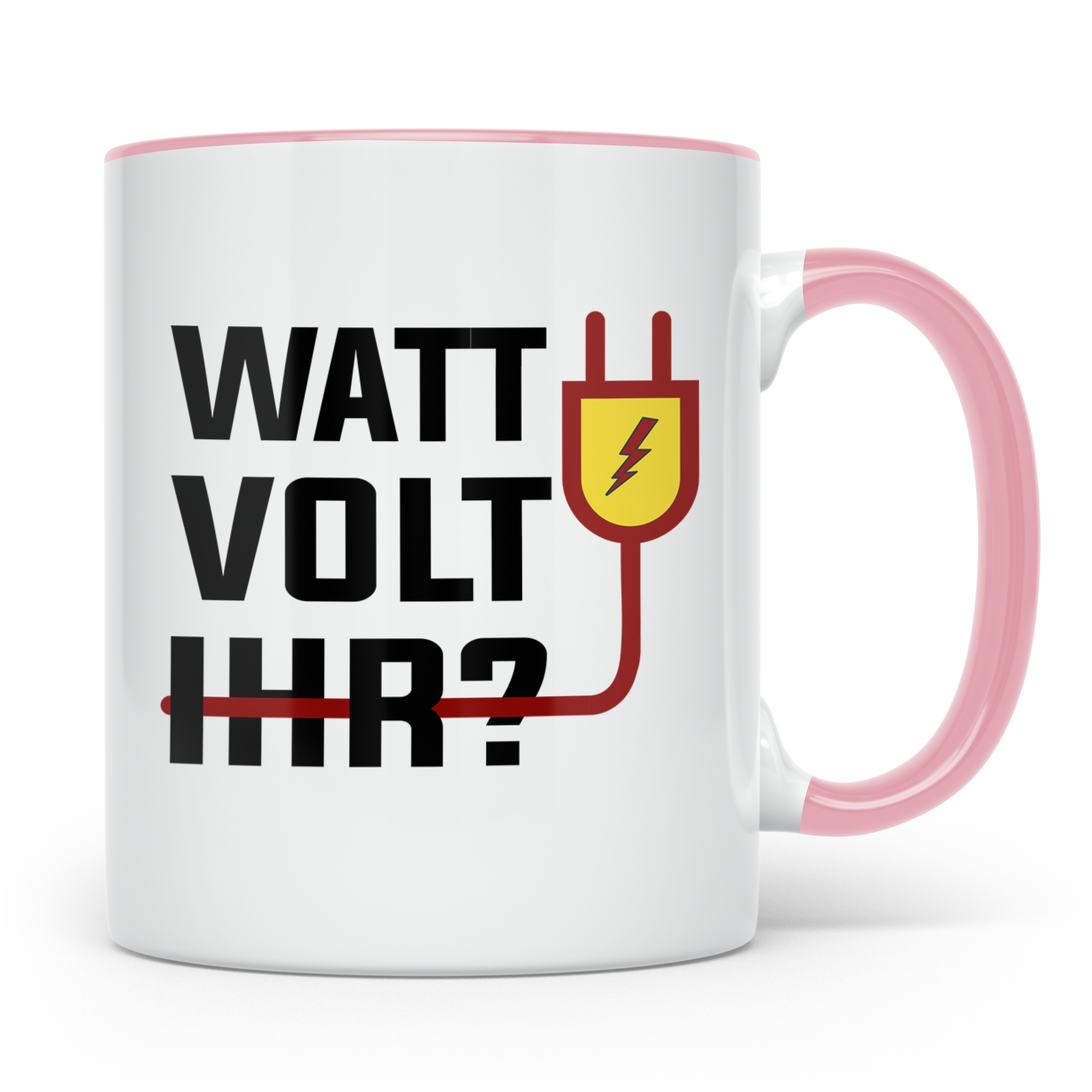 Elektriker Tasse - Stromschlag Gefahr - Techniker Geschenkid – Rosa [farbe:rosa]