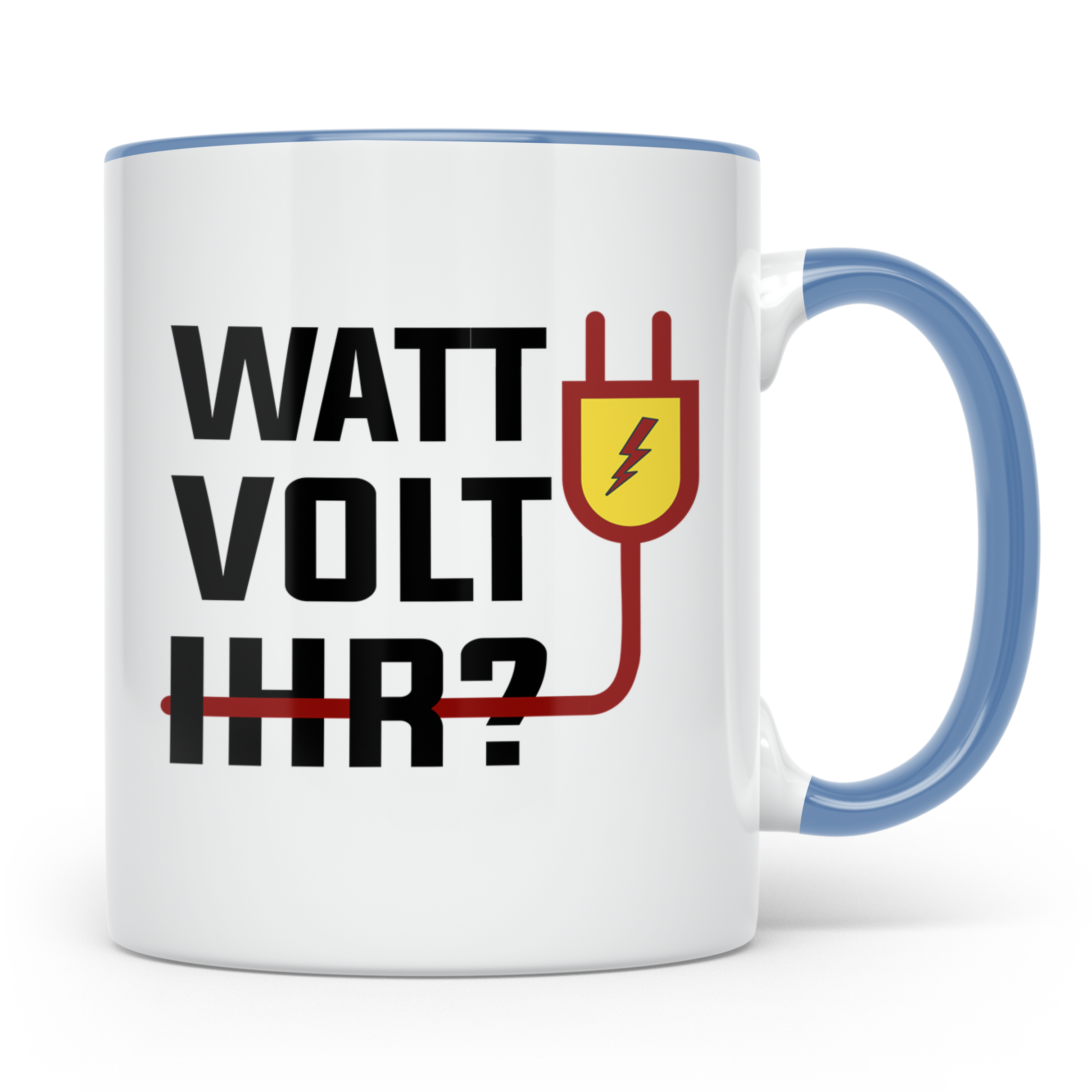 Elektriker Tasse - Stromschlag Gefahr - Techniker Geschenkid – Blau [farbe:blau]
