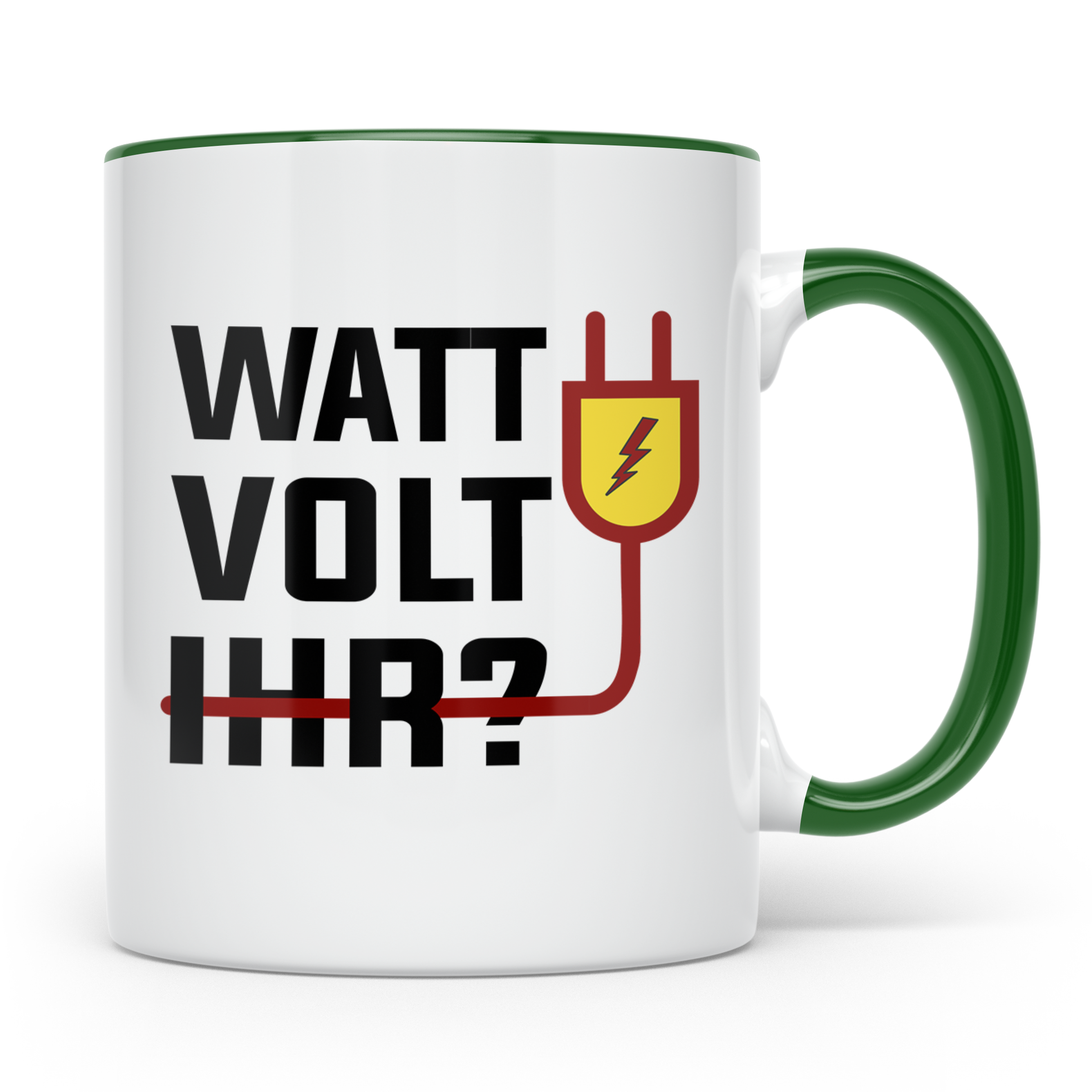 Elektriker Tasse - Stromschlag Gefahr - Techniker Geschenkid – Grün [farbe:grün]
