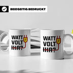 Elektriker Tasse - Stromschlag Gefahr - Techniker Geschenkid – Weiß [farbe:weiß]