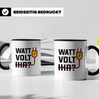 Elektriker Tasse - Stromschlag Gefahr - Techniker Geschenkid – Schwarz [farbe:schwarz]