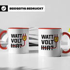 Elektriker Tasse - Stromschlag Gefahr - Techniker Geschenkid – Rot [farbe:rot]