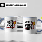 Elektriker Tasse - Stromschlag Gefahr - Techniker Geschenkid – Blau [farbe:blau]