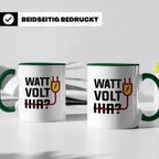 Elektriker Tasse - Stromschlag Gefahr - Techniker Geschenkid – Grün [farbe:grün]