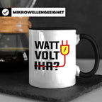 Elektriker Tasse - Stromschlag Gefahr - Techniker Geschenkid – Schwarz [farbe:schwarz]