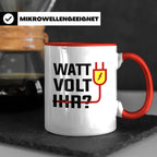 Elektriker Tasse - Stromschlag Gefahr - Techniker Geschenkid – Rot [farbe:rot]