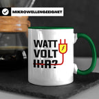 Elektriker Tasse - Stromschlag Gefahr - Techniker Geschenkid – Grün [farbe:grün]