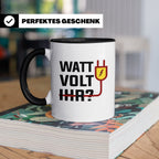 Elektriker Tasse - Stromschlag Gefahr - Techniker Geschenkid – Schwarz [farbe:schwarz]