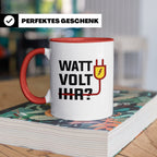 Elektriker Tasse - Stromschlag Gefahr - Techniker Geschenkid – Rot [farbe:rot]