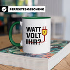 Elektriker Tasse - Stromschlag Gefahr - Techniker Geschenkid – Grün [farbe:grün]