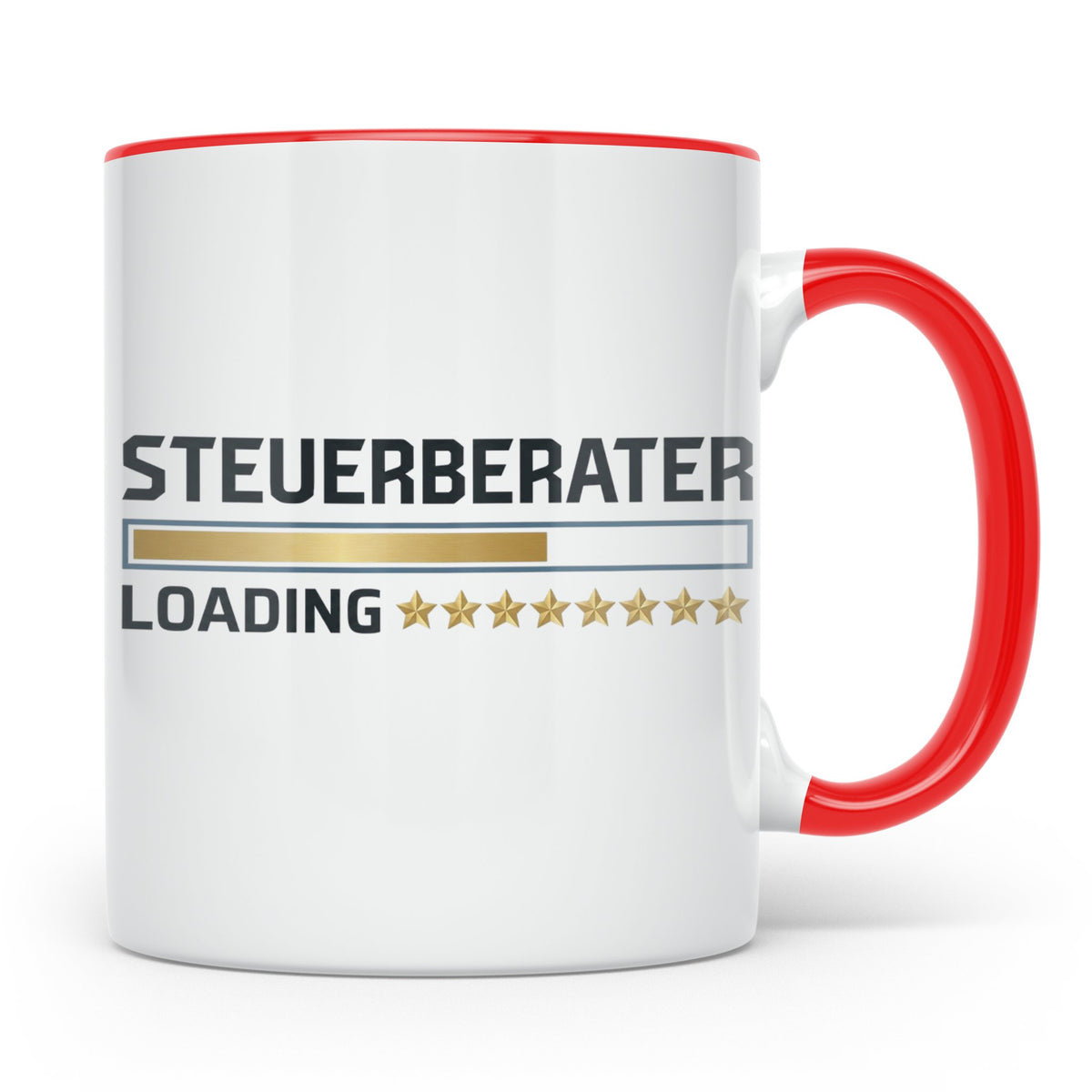 Steuerberater Tasse Loading | Geschenk bestandene Prüfung, l – Rot [farbe:rot]