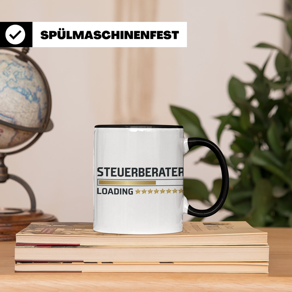 Steuerberater Tasse Loading | Geschenk bestandene Prüfung, l – Schwarz [farbe:schwarz]