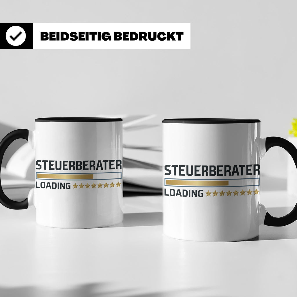 Steuerberater Tasse Loading | Geschenk bestandene Prüfung, l – Schwarz [farbe:schwarz]