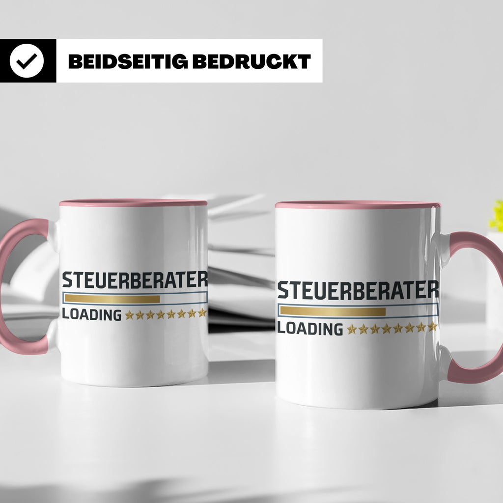 Steuerberater Tasse Loading | Geschenk bestandene Prüfung, l – Rosa [farbe:rosa]