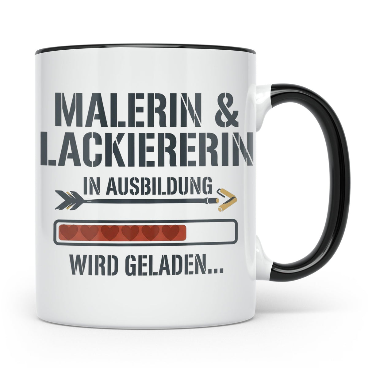 Malerin & Lackiererin Tasse für Azubi in Ausbildung, Geschen – Schwarz [farbe:schwarz]