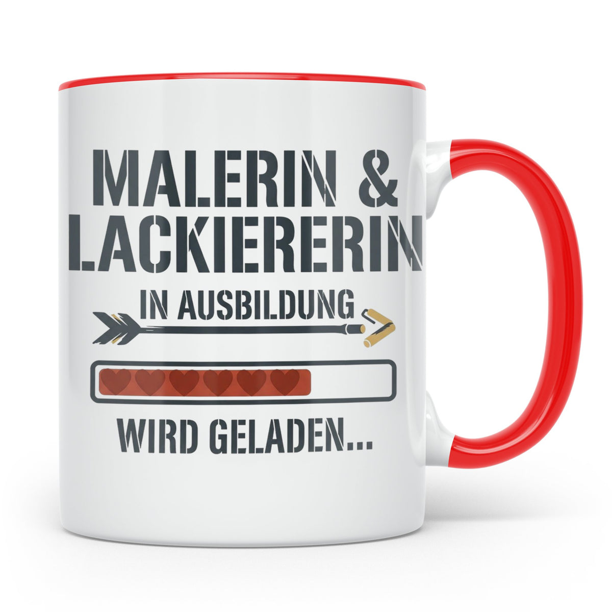 Malerin & Lackiererin Tasse für Azubi in Ausbildung, Geschen – Rot [farbe:rot]