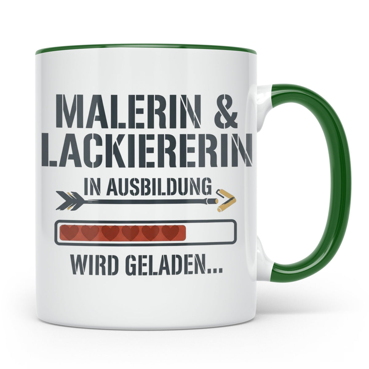 Malerin & Lackiererin Tasse für Azubi in Ausbildung, Geschen – Grün [farbe:grün]