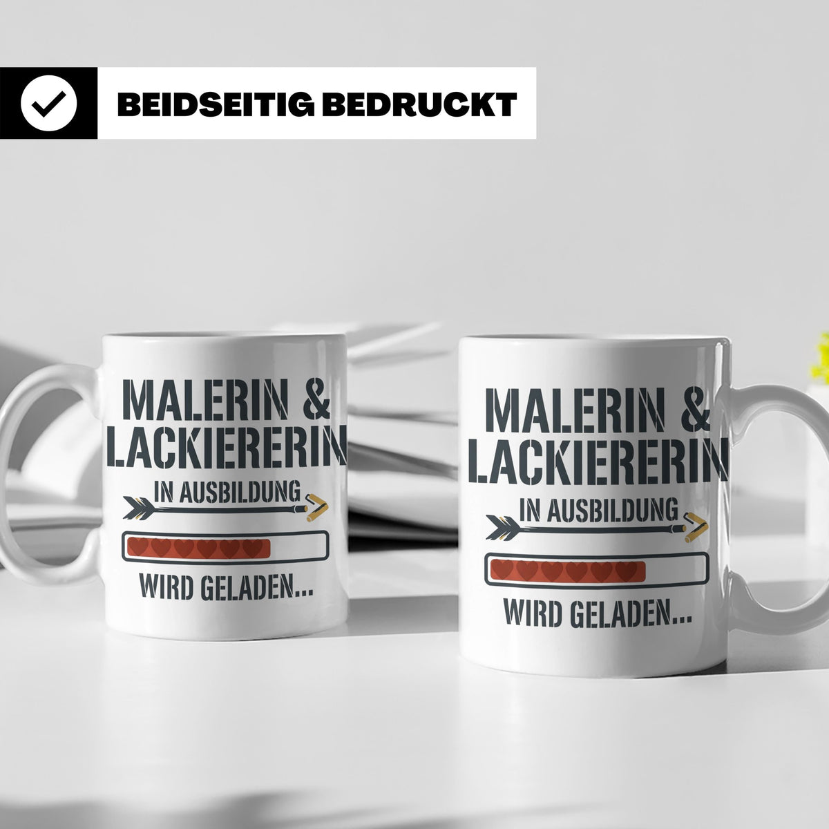 Malerin & Lackiererin Tasse für Azubi in Ausbildung, Geschen – Weiß [farbe:weiß]