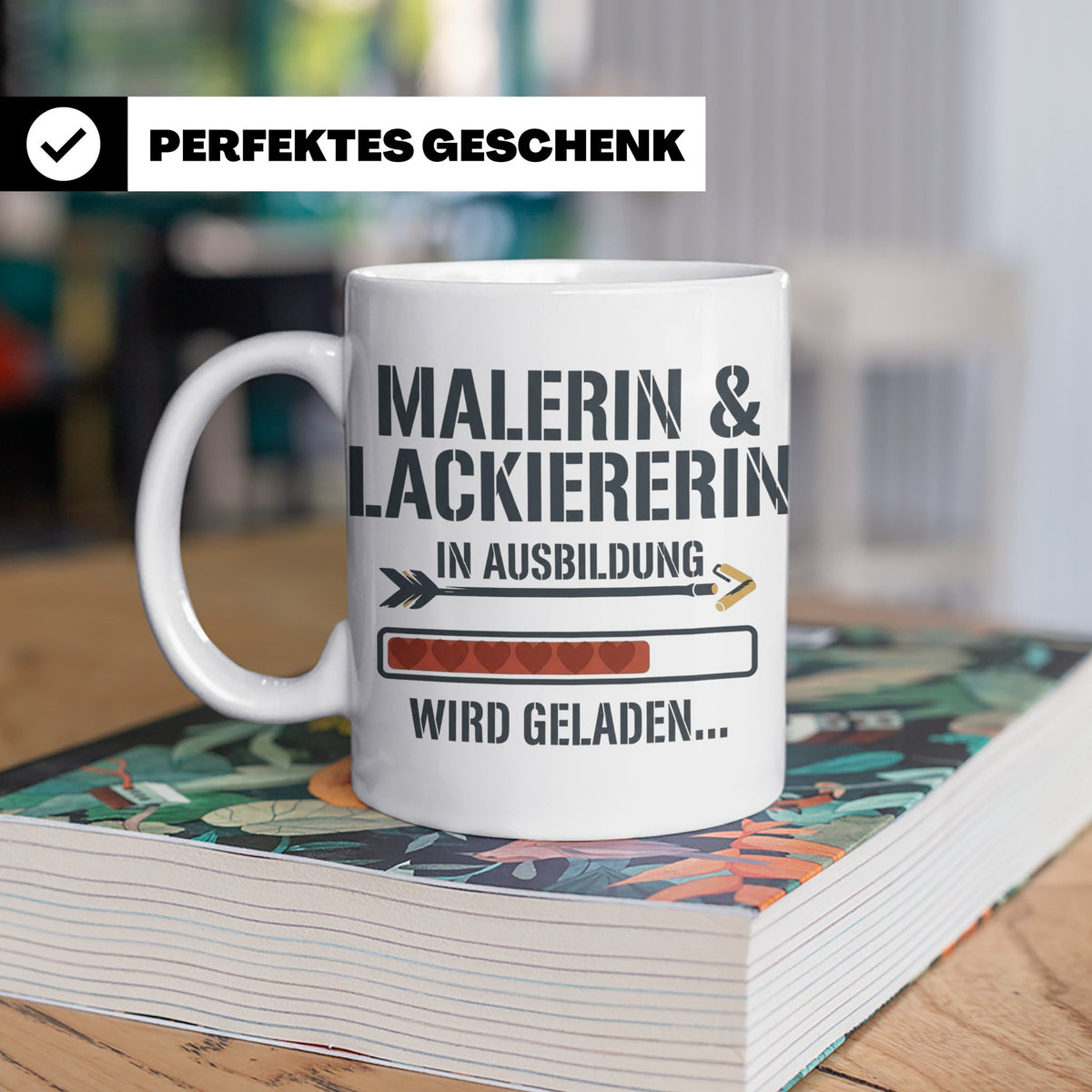 Malerin & Lackiererin Tasse für Azubi in Ausbildung, Geschen – Weiß [farbe:weiß]
