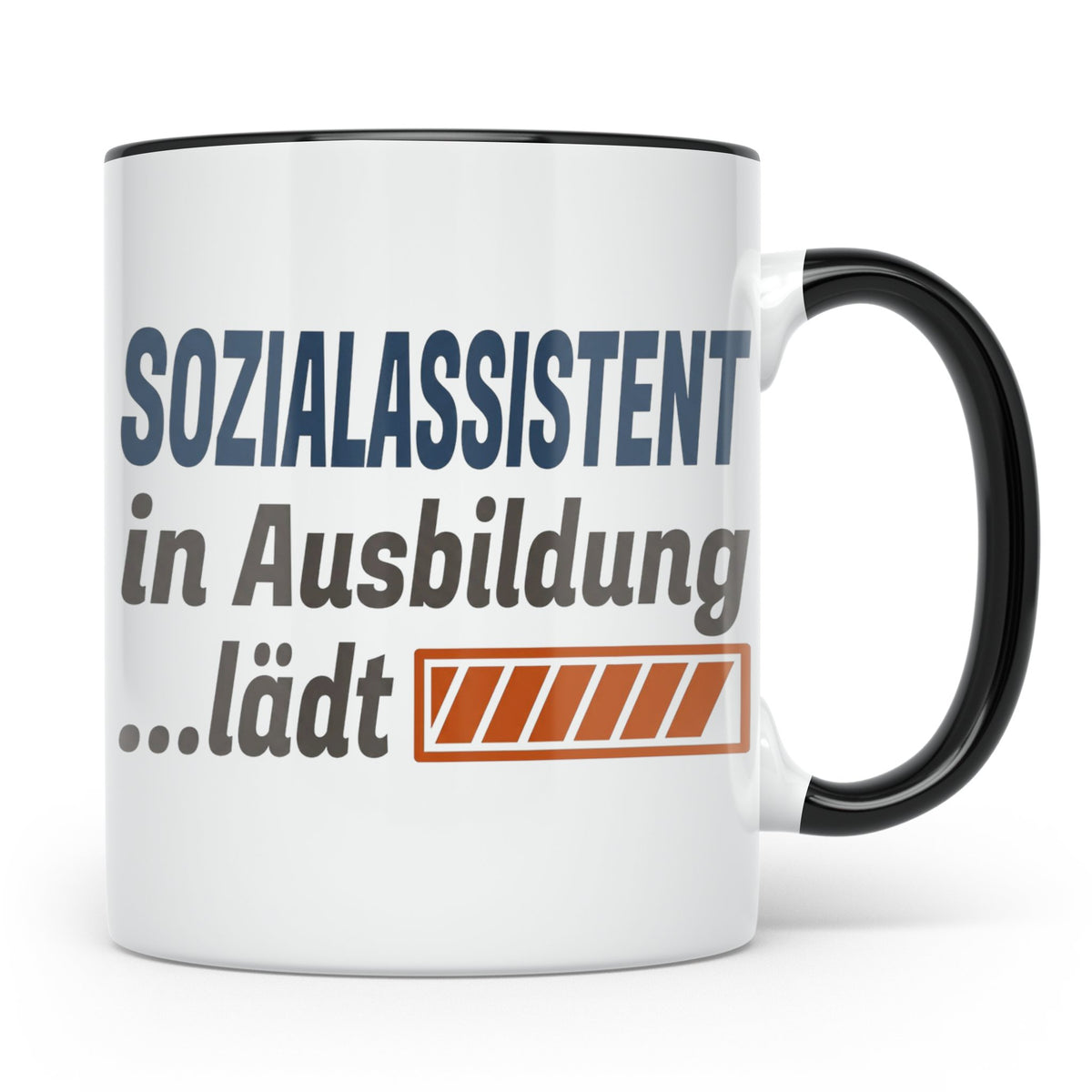Sozialassistent in Ausbildung Tasse mit Spruch Ladebalken lä – Schwarz [farbe:schwarz]