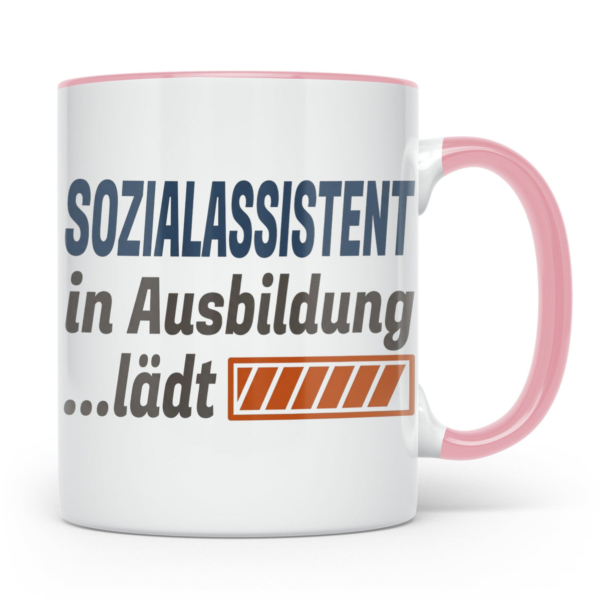 Sozialassistent in Ausbildung Tasse mit Spruch Ladebalken lä – Rosa [farbe:rosa]