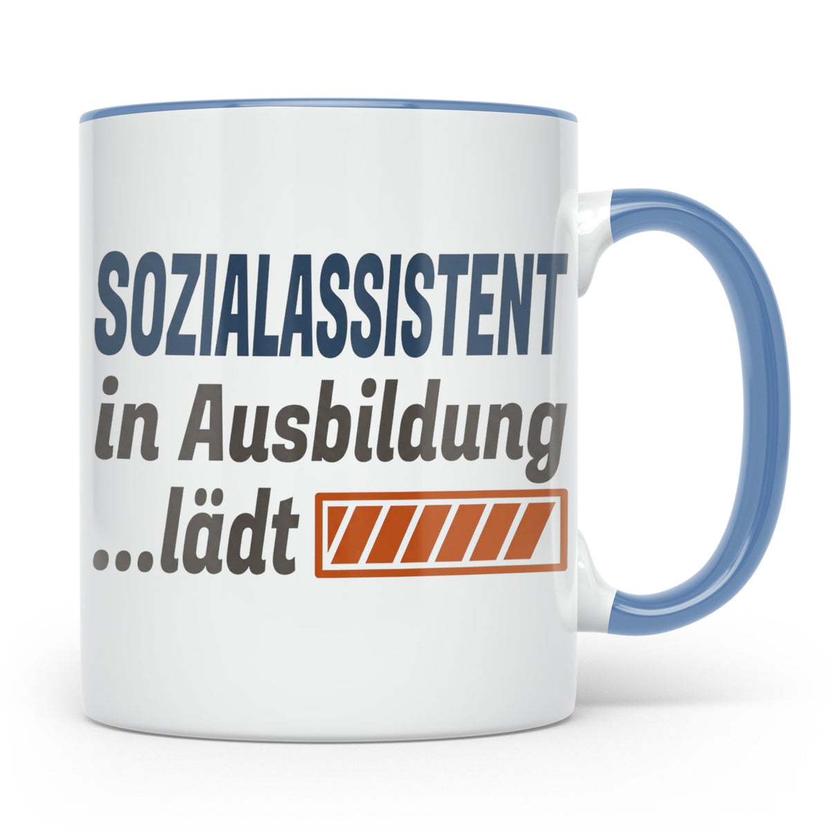 Sozialassistent in Ausbildung Tasse mit Spruch Ladebalken lä – Blau [farbe:blau]