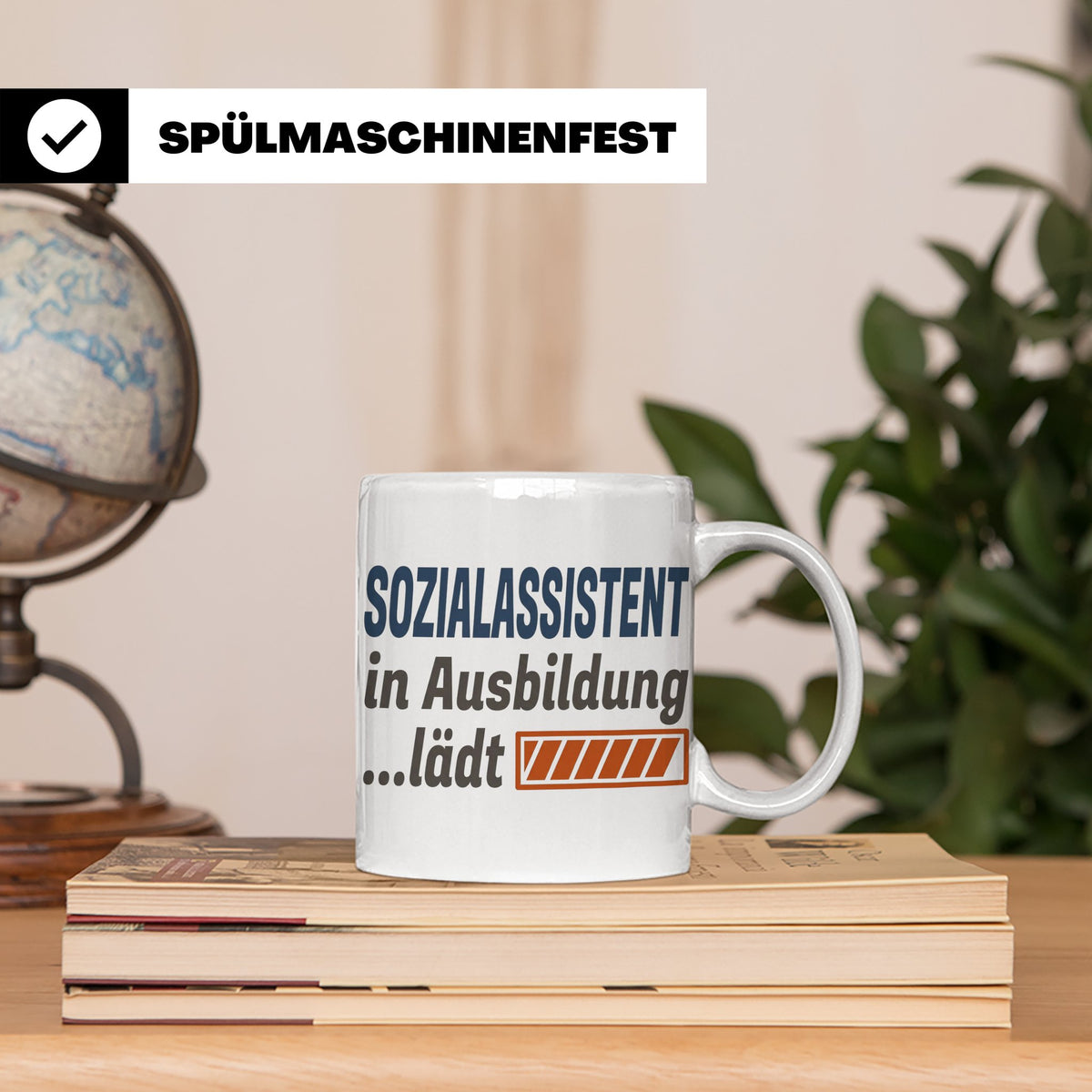 Sozialassistent in Ausbildung Tasse mit Spruch Ladebalken lä – Weiß [farbe:weiß]