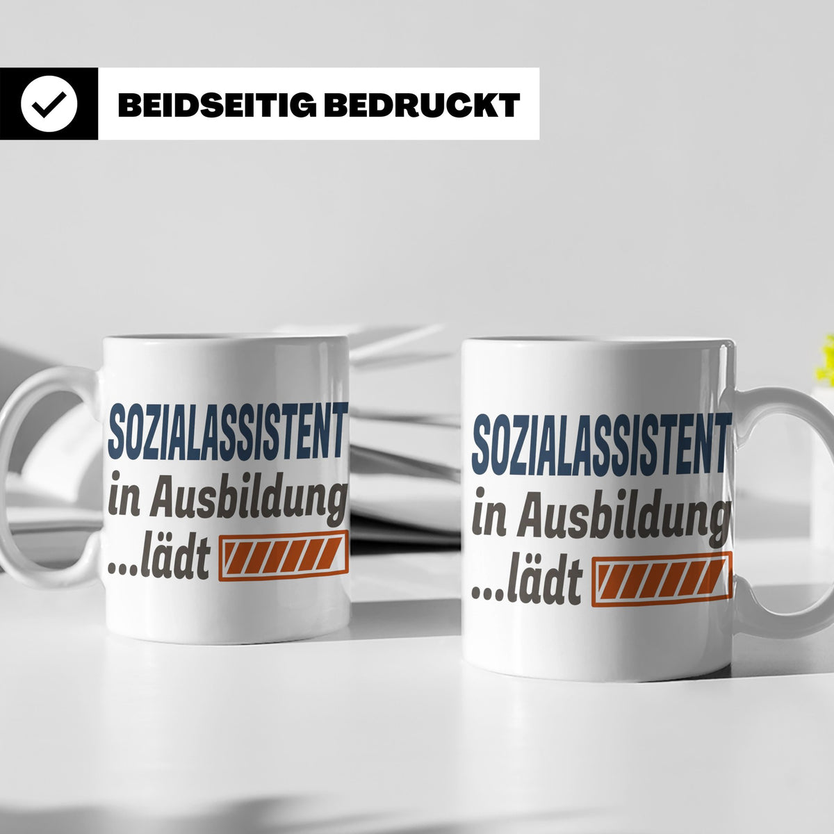 Sozialassistent in Ausbildung Tasse mit Spruch Ladebalken lä – Weiß [farbe:weiß]